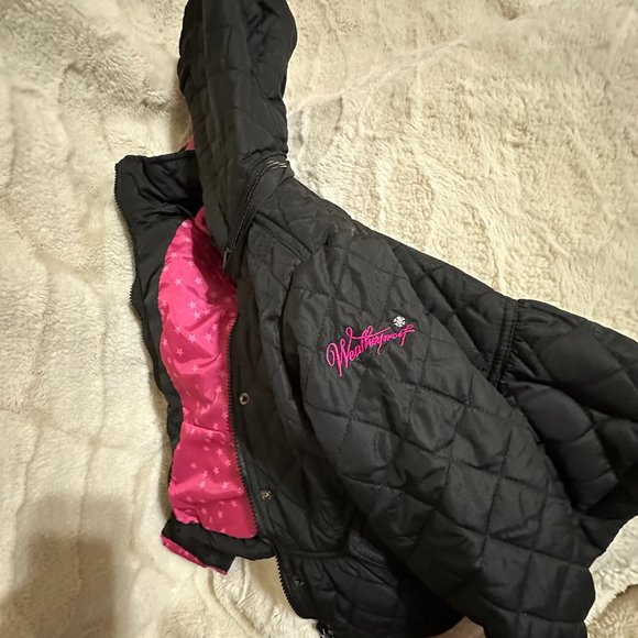 NEW Weatherproof Girls Black Quilted Jacket size 4 - Picture 2 of 5